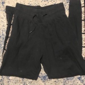 Black gym shark joggers